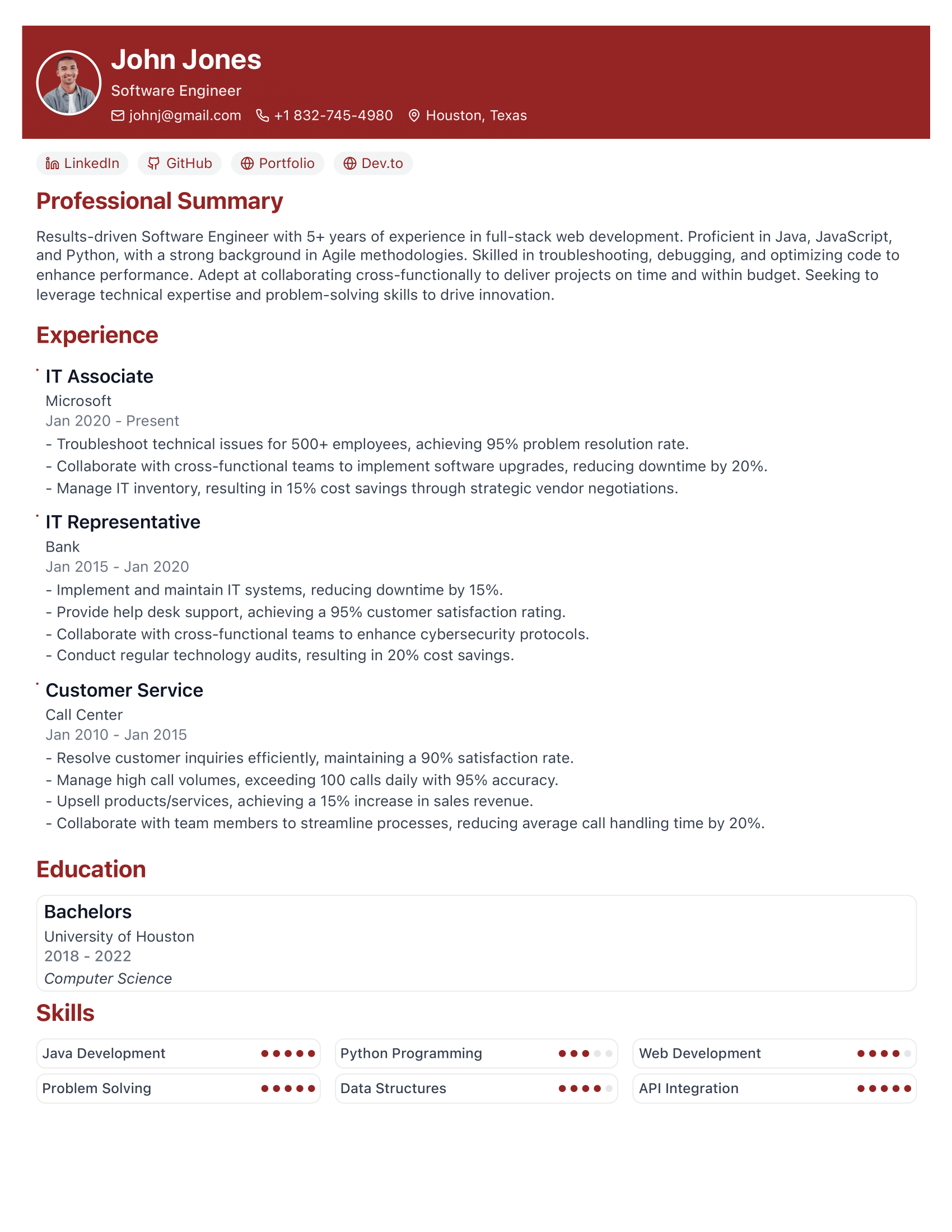 Resume Preview
